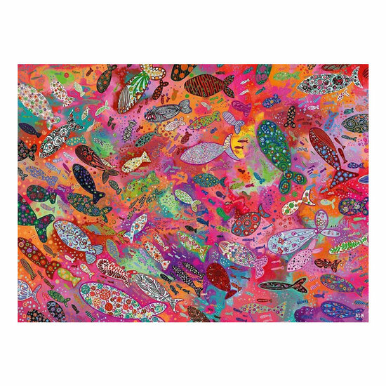 Ravensburger Legpuzzel Fish in Fuchsia - 500st.