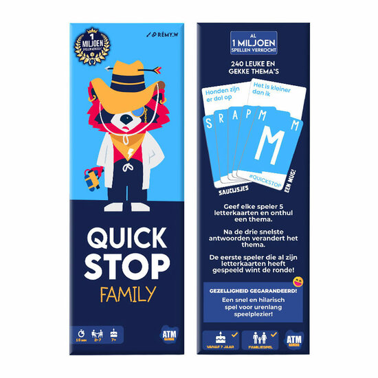 Quickstop Family Kaartspel - 2 tot 7 Spelers