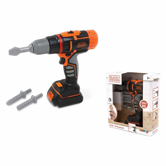 Smoby Black &amp; Decker Boor met 3 Bitjes