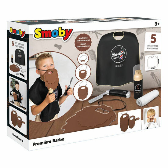 Smoby Barber &amp; Cut Barbier Mijn Eerste Baard, 5dlg.