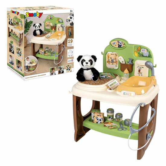Smoby Dierenverzorger Centrum met Panda, 19dlg.