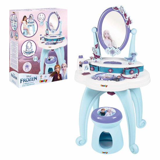 Smoby Frozen 2in1 Kaptafel met Kruk, 10dlg.