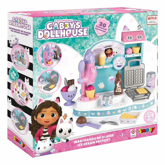 Smoby Gabby's Poppenhuis Ijs Fabriek, 20dlg.