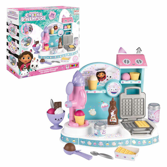 Smoby Gabby's Poppenhuis Ijs Fabriek, 20dlg.