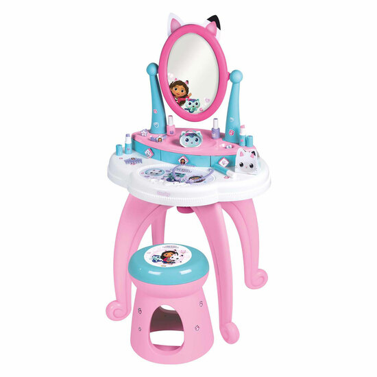 Smoby Gabby's Poppenhuis 2in1 Kaptafel met Kruk, 12dlg.