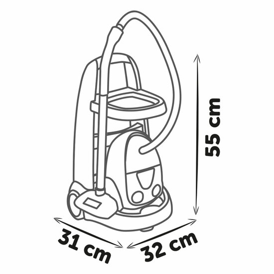 Smoby Schoonmaaktrolley met Stofzuiger