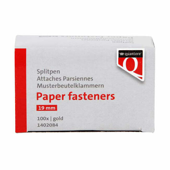 Splitpen Quantore Goud 19mm, 100 st.