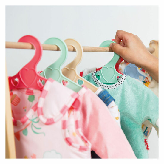 Poppenhangers Pastelkleuren - 6st.