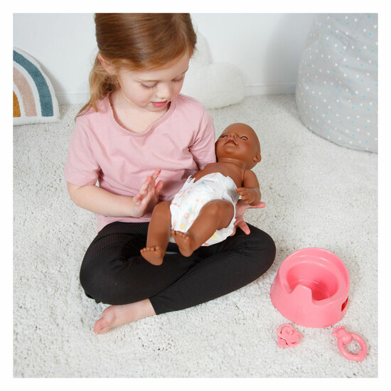 Poppenpotje met Accessoires Roze - 15cm