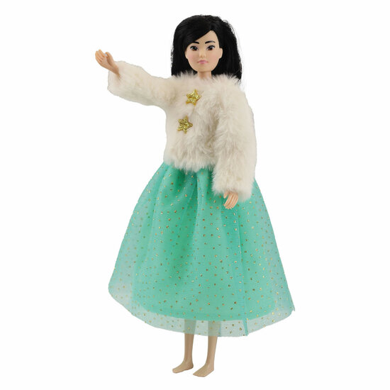 Pluche Jasje Yuki met Tule Rok voor Modepoppen - 29cm