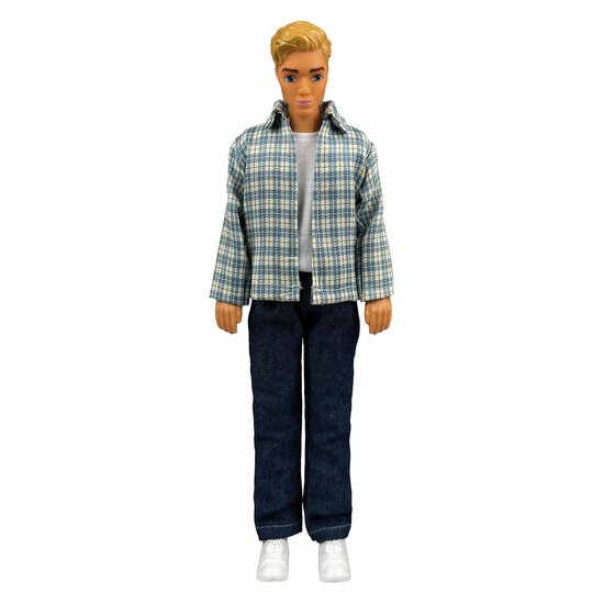 Geruit Overhemd met Jeans voor Modepoppen - 29cm