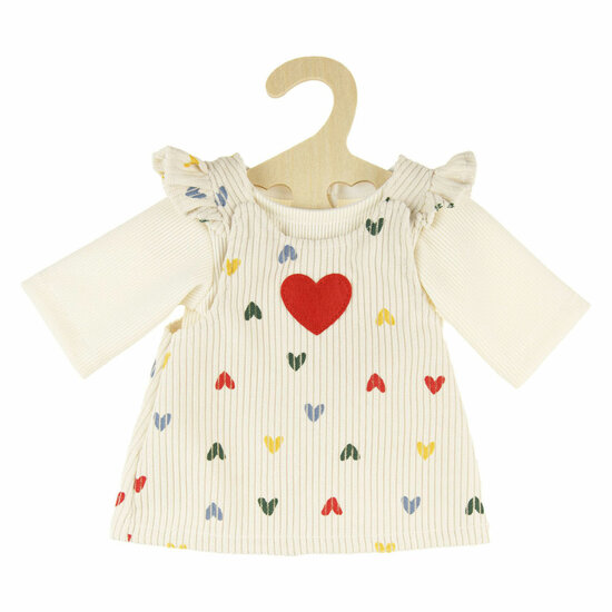Meisjes Babypop met Corduroy Jurk - 34cm