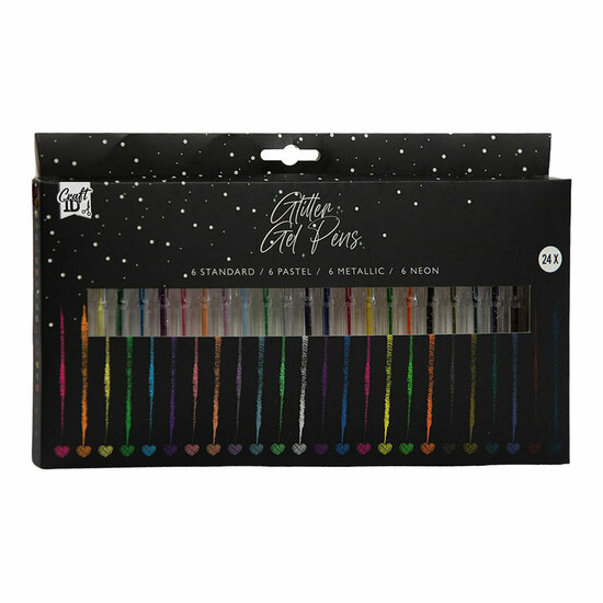 Glitter Gelpennen - 24st.