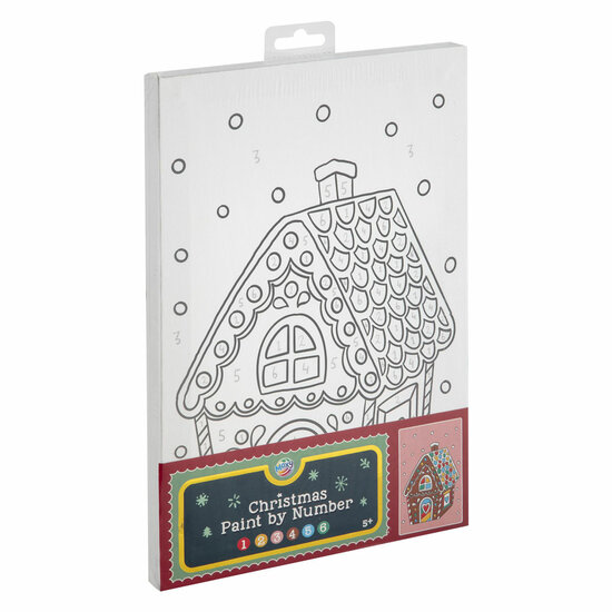 Schilderen op Nummer Canvas Kerstmis - 29,7x19,5cm