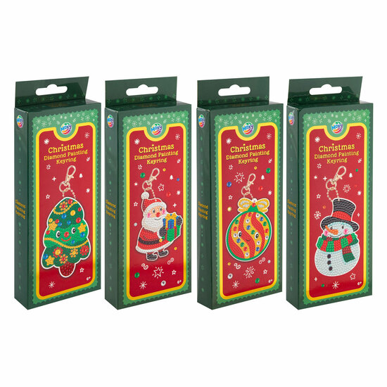 Diamond Painting Sleutelhanger Kerstmis