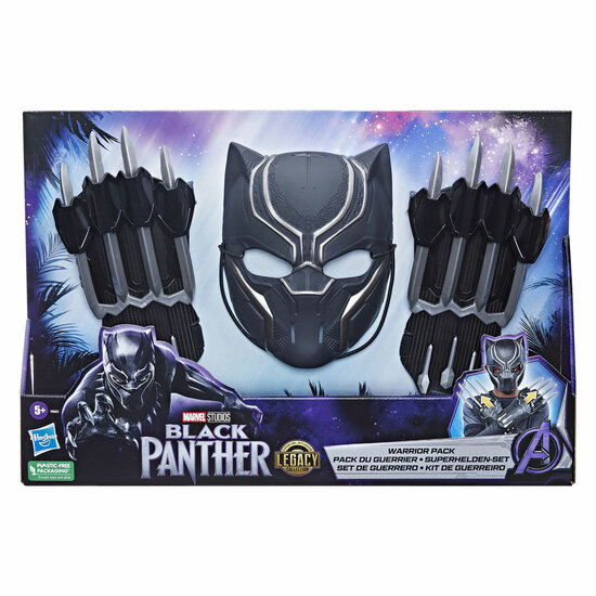 Black Panther Strijder Pakket - Masker en Handschoenen