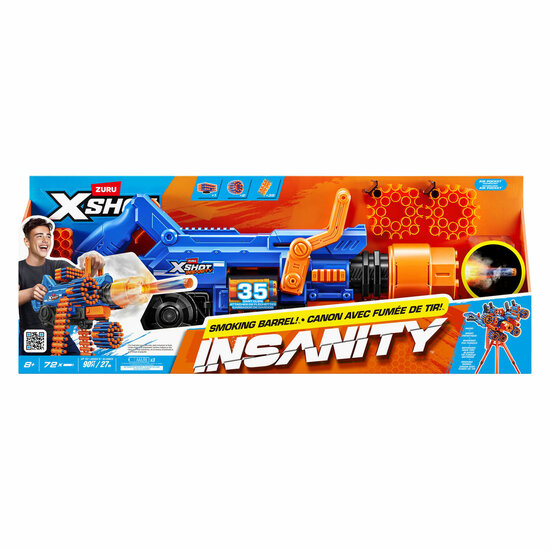 ZURU X-Shot Insanity Smoking Barell - 72 Darts