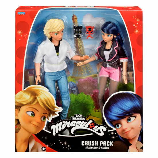 Miraculous Marinette &amp; Adrien Poppenset - 26 cm