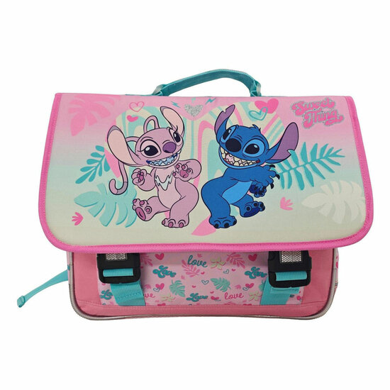 Stitch Love Schooltas met 2 Compartimenten met Voorvak