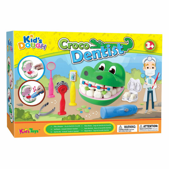 Kid's Dough Croco Dentist Klei Speelset