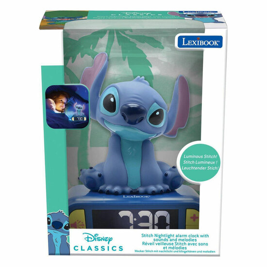 Stitch 3D Digitale Alarmklok met Licht en Geluid