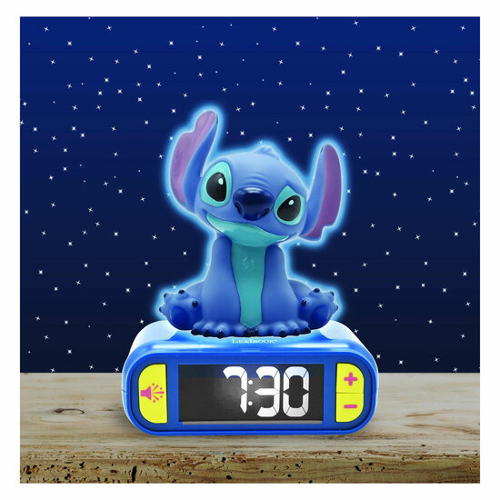 Stitch 3D Digitale Alarmklok met Licht en Geluid