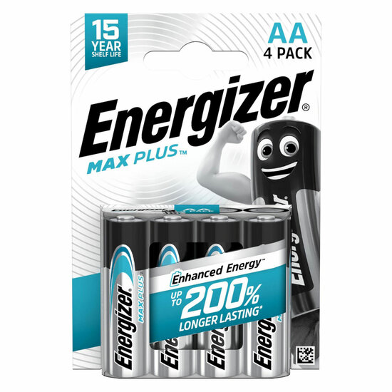 Energizer Max Plus AA Alkaline Batterijen 4st.