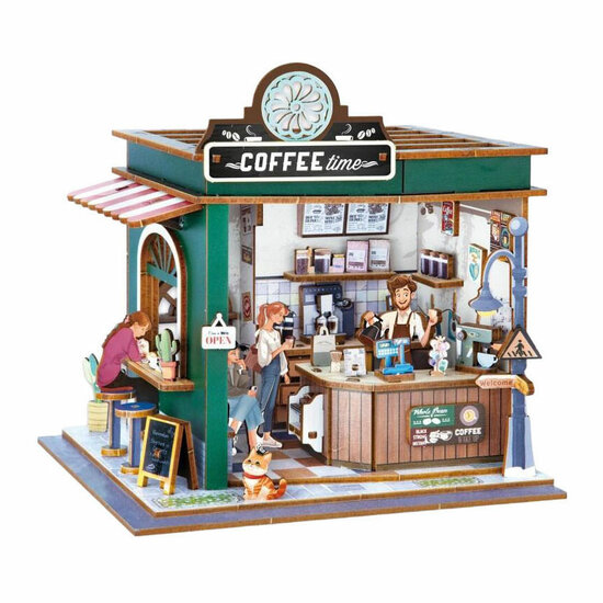 Houten Bouwpakket Diorama Caf?? - 120dlg.