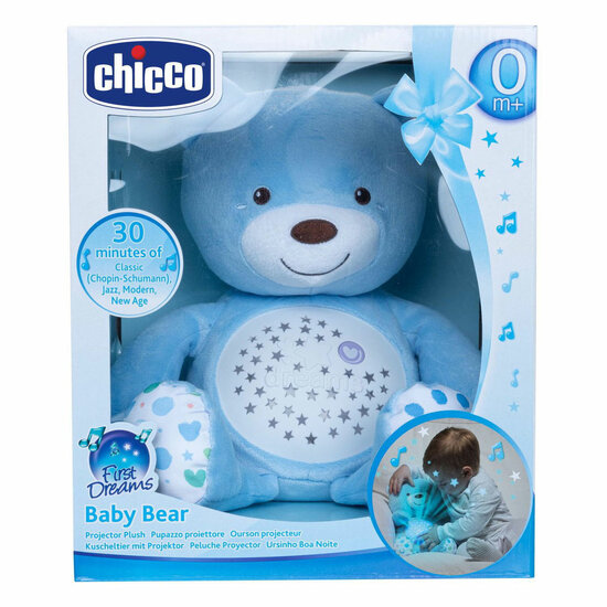 Knuffel Projector Baby Bear First Dreams - Blauw