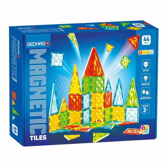 Geomag Magnetische Tegels Edelstenen set - 44dlg.