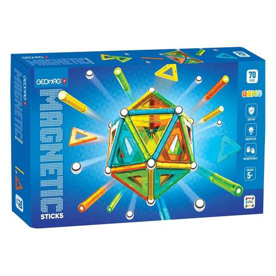 Geomag Magnetische Sticks Edelstenen Set - 70dlg.