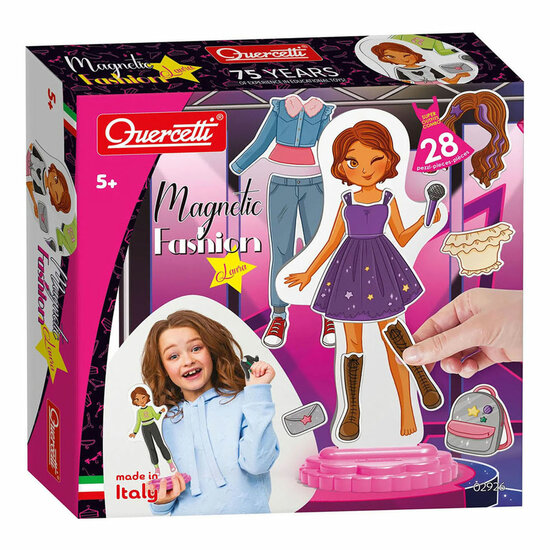Quercetti Magnetische Mode Aankleedpop Laura - 28dlg.