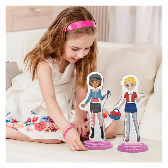 Quercetti Magnetische Mode Aankleedpop Best Friends - 57dlg.