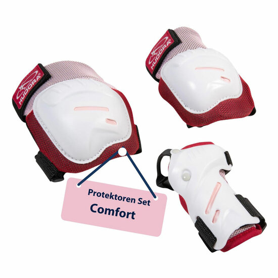 HUDORA Biomechanische Elleboog- en Kniebeschermer Set Comfort M - Roze