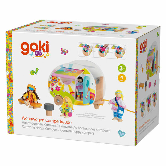 Goki Houten Happy Campers Caravan Speelgoed