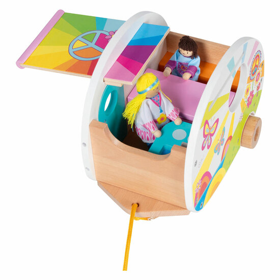 Goki Houten Happy Campers Caravan Speelgoed