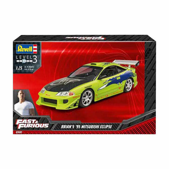 Revell Modelbouwpakket Fast &amp; Furious - Brian's 1995 Mitsubishi Eclipse 1:25 - 75dlg.