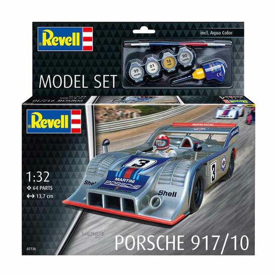 Revell Modelbouwpakket - Porsche 917 1:32 - 64dlg - Incl. Aqua Color Basiskleuren Verf