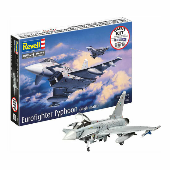 Revell Modelbouwpakket Starter Kit Eurofighter Typhoon (single seater) 1:144 - 63dlg.