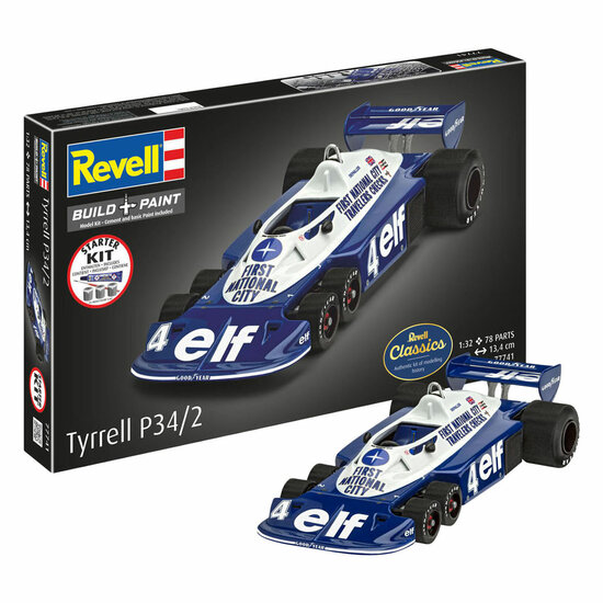 Revell Modelbouwpakket Starter Kit Tyrrell P34/2 6-Wheeler 1:32 - 105dlg.