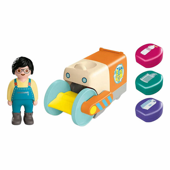 Playmobil Junior Duw- en Grijpvuilniswagen - 71774