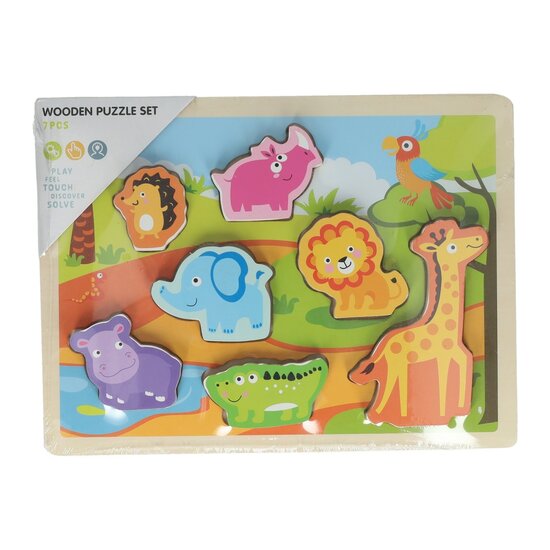 Houten Vormenpuzzel Jungle - 7dlg.