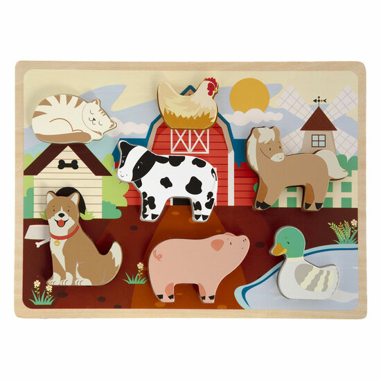 Houten 3D Puzzel Boerderij - 7st.