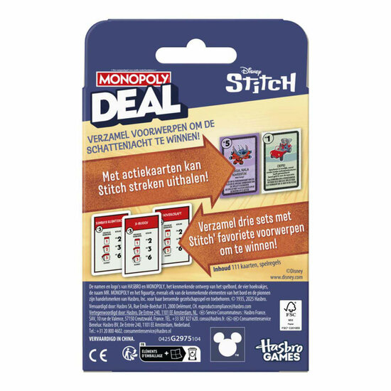 Monopoly Deal Disney Stitch