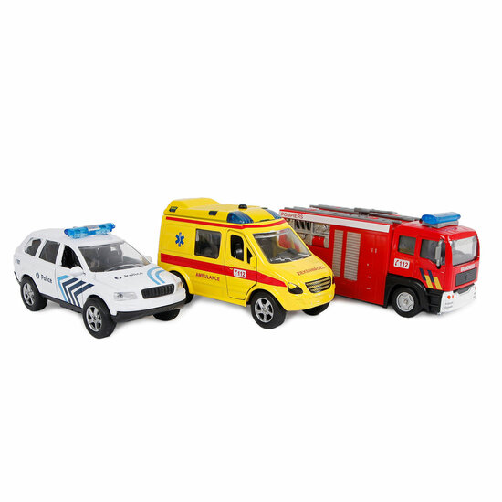 2-Play Die-cast Hulpdienst Voertuigen Belgi??