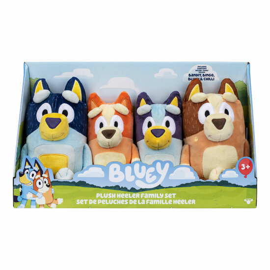 Bluey Pluche Knuffels Set - 4st.