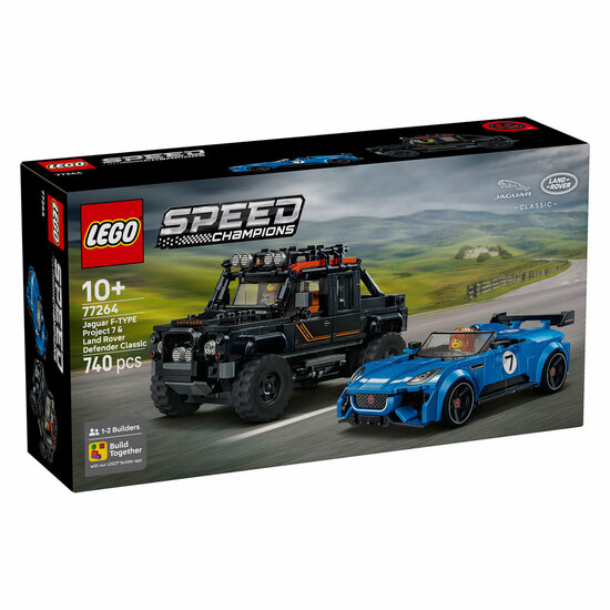 LEGO Speed Champions 77264 Jaguar Project 7 en Land Rover Defender
