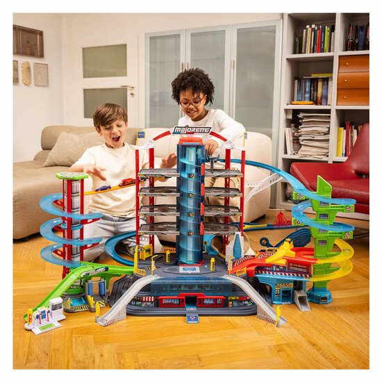 Majorette Super City Garage - Met 6 Voertuigen