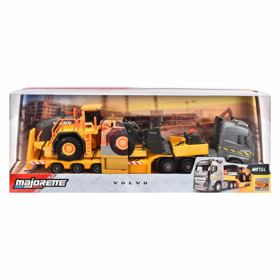 Majorette Volvo FH16 Truck met Oplegger en Wiellader