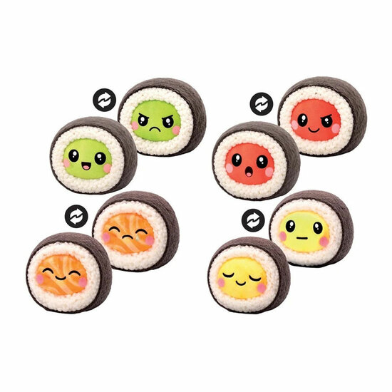 Take Me Home Kawaii Sushi Knuffel, 25 x 25 x 15 cm, 4 assorti